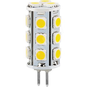 Лампа светодиодная LED 3вт 12в G4 теплый капсульная