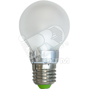 Лампа светодиодная LED 5вт Е27 теплый (шар) матовый LB-42 10LED FERON