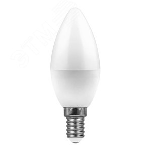 Лампа светодиодная LED 5вт Е14 теплый матовая свеча LB-72 FERON - 2