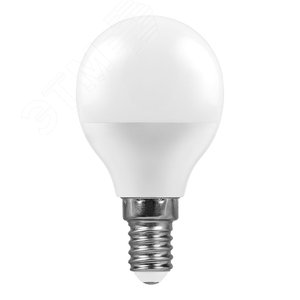 Лампа светодиодная LED 7вт Е14 теплый шар LB-95 FERON - 2