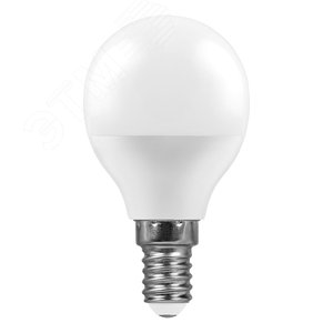 Лампа светодиодная LED 7вт Е14 белый шар LB-95 FERON - 2