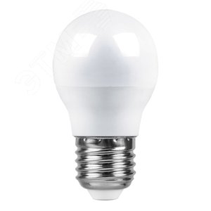 Лампа светодиодная LED 7вт Е27 теплый шар LB-95 FERON - 2