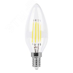 Лампа светодиодная LED 5вт Е14 теплый свеча FILAMENT LB-58 FERON - 2