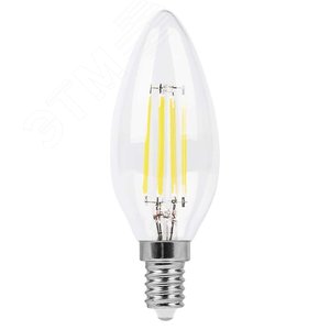 Лампа светодиодная LED 5вт Е14 белый свеча FILAMENT LB-58 FERON - 2