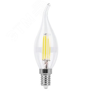 Лампа светодиодная LED 5вт Е14 белый свеча на ветру FILAMENT LB-59 FERON - 2