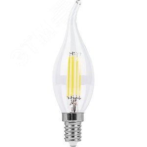 Лампа светодиодная LED 7вт Е14 теплый свеча на ветру FILAMENT LB-67 FERON - 2
