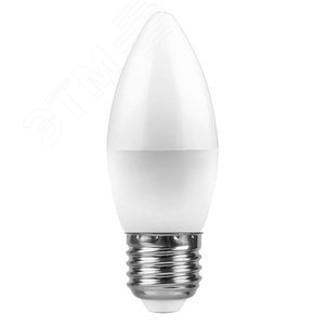 Лампа светодиодная LED 7вт E27 теплый матовая свеча LB-97 FERON - 2