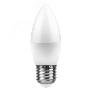 Лампа светодиодная LED 7вт Е27 белый матовая свеча LB-97 FERON - 2