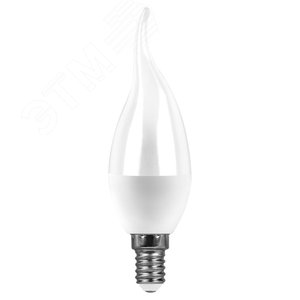 Лампа светодиодная LED 7вт Е14 теплый матовая свеча на ветру LB-97 FERON - 2