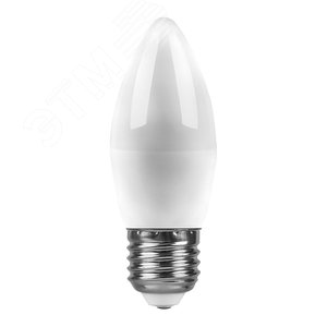 Лампа светодиодная LED 5вт Е27 теплый матовая свеча LB-72 FERON - 2