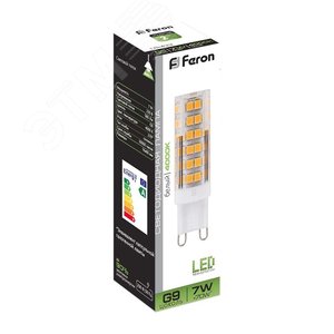 Лампа светодиодная LED 7вт 230в G9 белый капсульная LB-433 FERON - 4