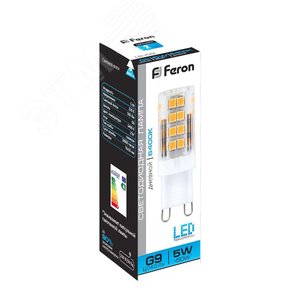 Лампа светодиодная LED 5вт 230в G9 дневной капсульная - фото 3