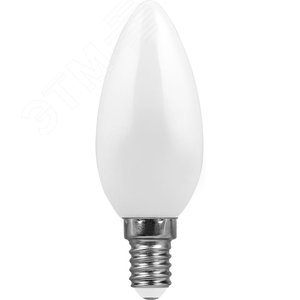 Лампа светодиодная LED 7вт Е14 теплый матовая свеча FILAMENT LB-66 FERON - 2