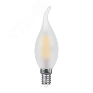 Лампа светодиодная LED 7вт Е14 теплый матовая свеча на ветру FILAMENT LB-67 FERON - 2