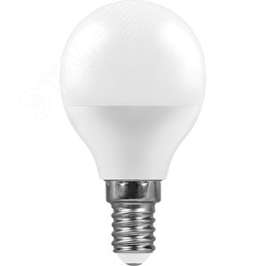 Лампа светодиодная LED 9вт Е14 белый матовый шар LB-550 FERON - 2