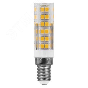 Лампа светодиодная LED 7вт Е14 теплый прозрачный цилиндр LB-433 FERON - 2
