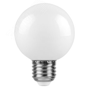 Лампа светодиодная LED 3вт Е27 6400K шар G60 LB-371 FERON - 2