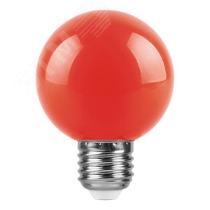 Лампа светодиодная LED 3вт Е27 красный шар G60 - фото 2