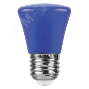 Лампа светодиодная LED 1вт Е27 синий колокольчик LB-372 FERON - 2
