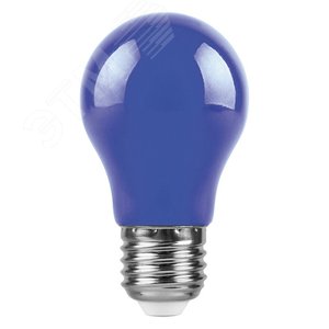 Лампа светодиодная LED 3вт Е27 синий шар - фото 2