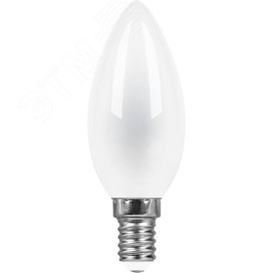 Лампа светодиодная LED 9вт Е14 теплый матовая свеча FILAMENT - фото 2