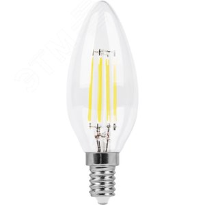 Лампа светодиодная LED 9вт Е14 теплый свеча FILAMENT