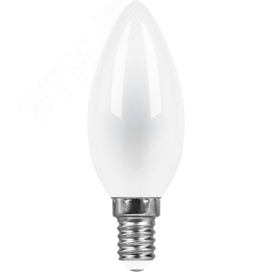 Лампа светодиодная LED 9вт Е14 белый матовая свеча FILAMENT - фото 1