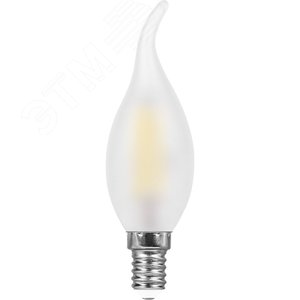 Лампа светодиодная LED 9вт Е14 белый матовая свеча на ветру FILAMENT - фото 2