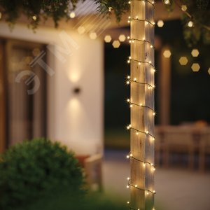 Гирлянда линейная 600 LED 2700K 60 м+3 м зеленый шнур - фото 7