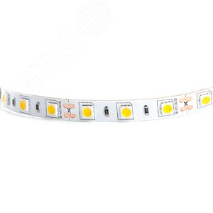 Лента светодиодная LEDх60/м 5м 14.4w/m 12в тепло-белый/на белом основании LS606 теп-бел. FERON - 3