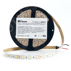 Лента светодиодная LEDх60/м 5м 14.4w/m 12в IP65 дневной LS607 дневной FERON - 2