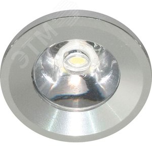 Светильник светодиодный ДВО-1w 6400K 43Лм серебро