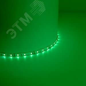 Лента светодиодная LEDх60/м 5м 4.8w/m 12в зеленый