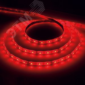 Лента светодиодная LEDх60/м 5м 4.8w/m 12в красный