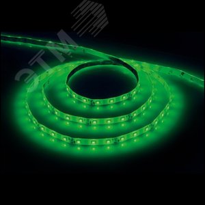 Лента светодиодная LEDх60/м 5м 4.8w/m 12в IP65 зеленый LS604 зеленый FERON - 2