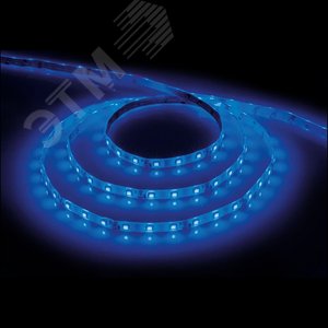 Лента светодиодная LEDх60/м 5м 4.8w/m 12в IP65 синий LS604 синий FERON - 2
