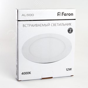 Светильник светодиодный ДВО-12w 4000K 960Лм slim белый AL500 FERON - 7