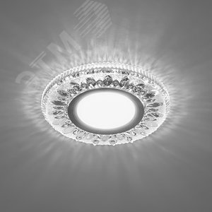 Светильник ИВО-50w G5.3 со светодиодной подсветкой 4000К хром со стеклом - фото 2