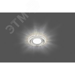 Светильник ИВО-50w G5.3 со светодиодной подсветкой 4000К хром с прозрачным стеклом - фото 2