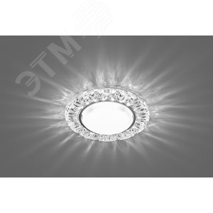 Светильник ДВО-15w GX53 без лампы со светодиодной подсветкой 4000К хром с прозрачным стеклом - фото 2