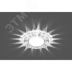 Светильник ДВО-15w GX53 без лампы со светодиодной подсветкой 4000К прозрачный хром - фото 2