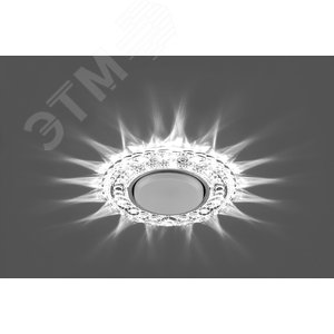 Светильник ДВО-15w GX53 без лампы со светодиодной подсветкой 4000К прозрачный хром - фото 4