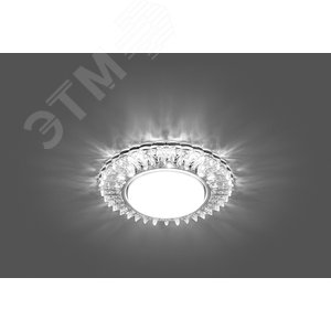 Светильник ДВО-15w GX53 без лампы со светодиодной подсветкой 4000К прозрачный хром - фото 2