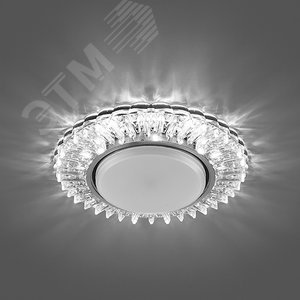 Светильник ДВО-15w GX53 без лампы со светодиодной подсветкой 4000К прозрачный хром - фото 4