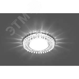 Светильник ДВО-15w GX53 без лампы со светодиодной подсветкой 4000К прозрачный хром - фото 2