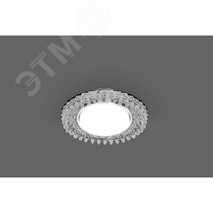 Светильник ДВО-15w GX53 без лампы со светодиодной подсветкой 4000К прозрачный хром - фото 3