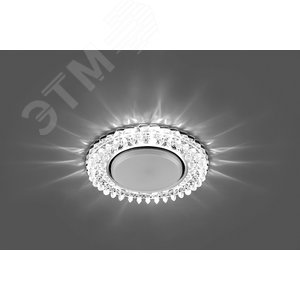 Светильник ДВО-15w GX53 без лампы со светодиодной подсветкой 4000К прозрачный хром - фото 4