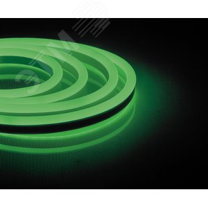 Лента светодиодная LEDх120/м 1м 9.6w/m 220в IP67 зеленый неоновая