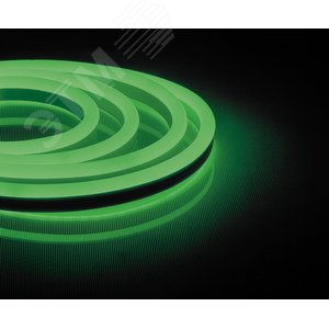 Изображение товара Лента светодиодная 9.6Вт/м 220В зеленый IP67 120LED/м LS720 неоновая (м)