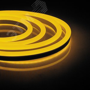 Лента светодиодная 9.6Вт/м 220В желтый IP67 120LED/м LS720 неоновая - фото 1